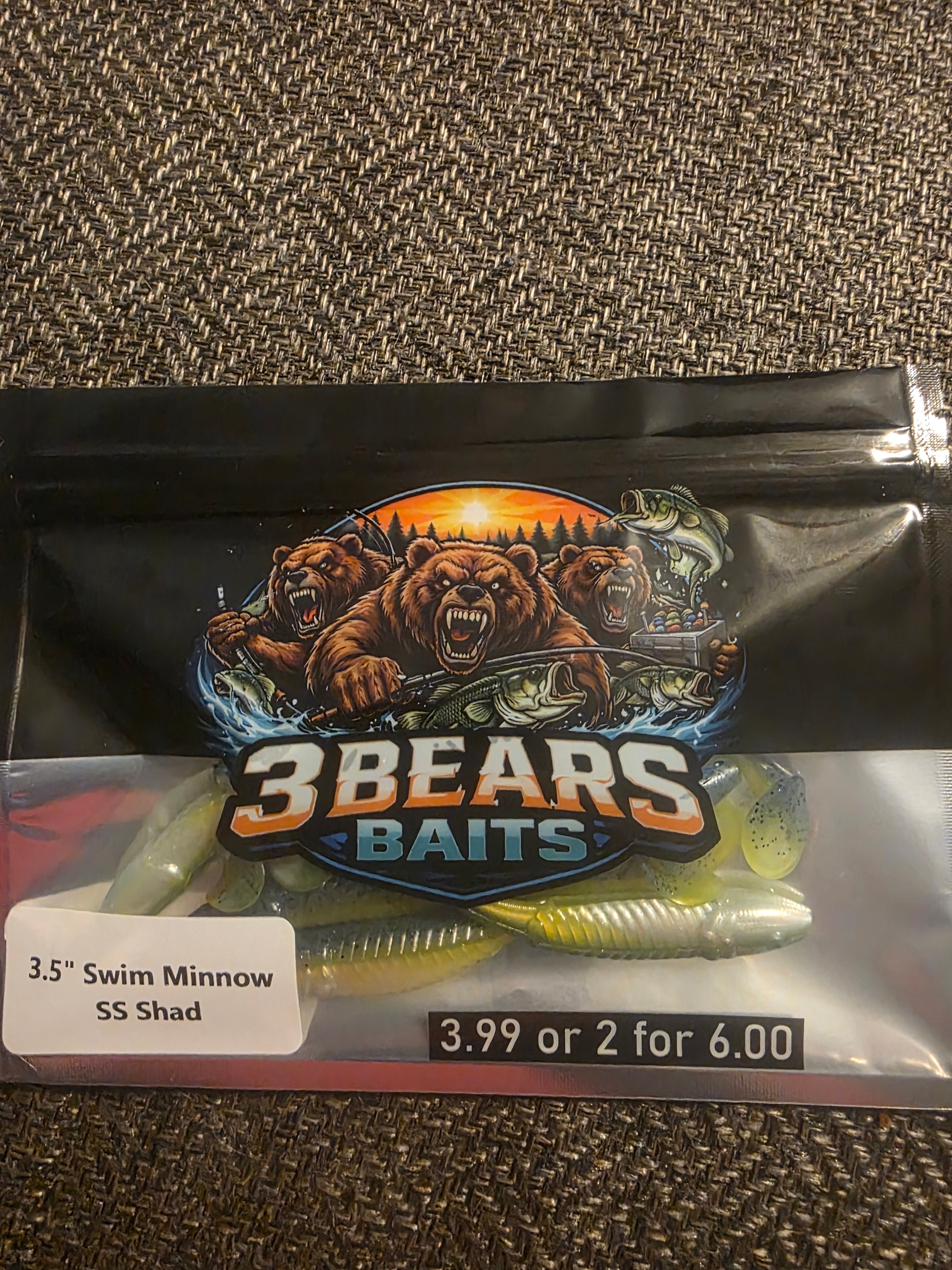 3.5 Swim Minnow (ss shad)(10 pack)
